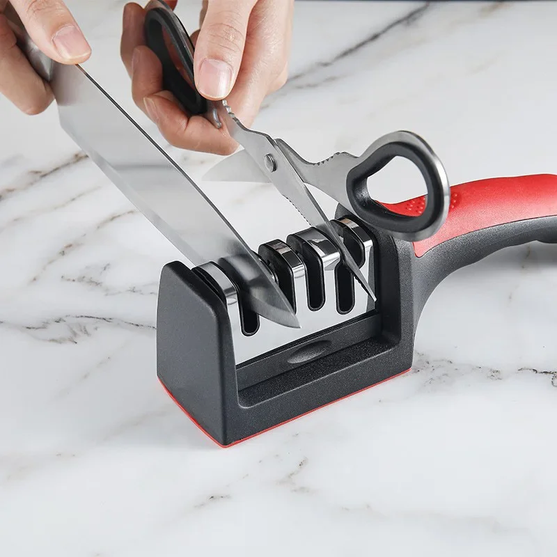 3-Segment Knife Sharpener Knife Sharpeners for Kitchen Knives Stainless Steel Three-Purpose Sharpening Stone for Kitchen Tools
3-Segment Knife Sharpener Knife Sharpeners for Kitchen Knives Stainless Steel Three-Purpose Sharpening Stone for Kitchen Tools