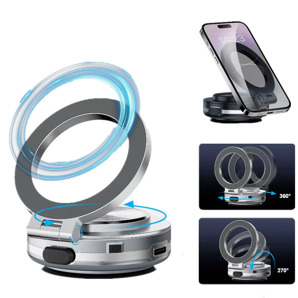 Vacuum Magnetic Car Phone Holder 360° Rotation Phone Stand Magnetic Suction Cup Folding Holder Adjustment For Navigation Stand 
Vacuum Magnetic Car Phone Holder 360° Rotation Phone Stand Magnetic Suction Cup Folding Holder Adjustment For Navigation Stand