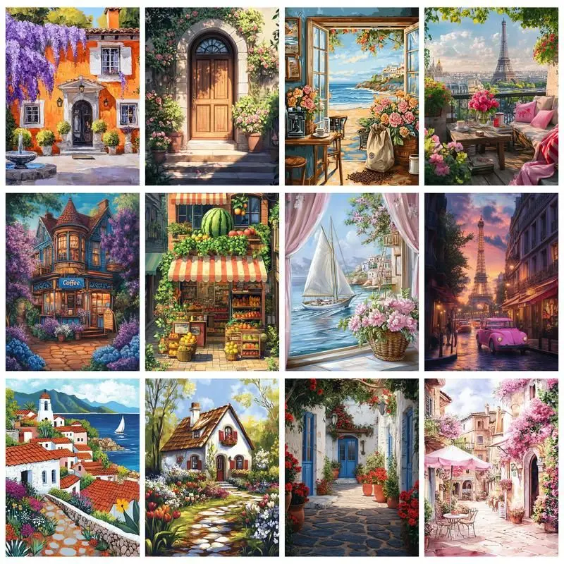 CHENISTORY Painting By Number Town Scenery Drawing On Canvas HandPainted Art Gift DIY Pictures By Number Kits Home Decor
CHENISTORY Painting By Number Town Scenery Drawing On Canvas HandPainted Art Gift DIY Pictures By Number Kits Home Decor