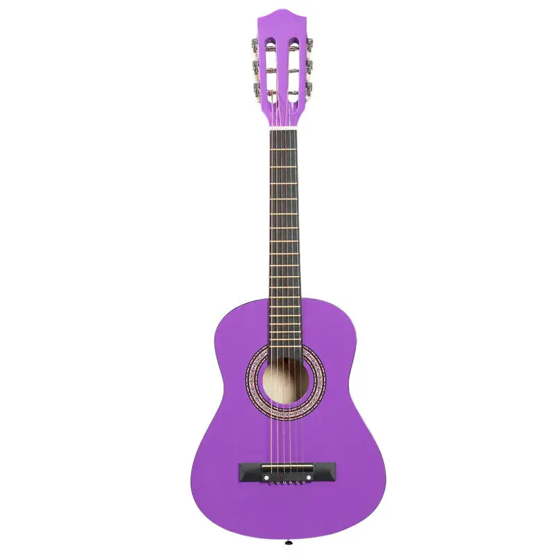 30-inch Cylindrical Basswood Acoustic Folk Guitar, Purple
30-inch Cylindrical Basswood Acoustic Folk Guitar, Purple