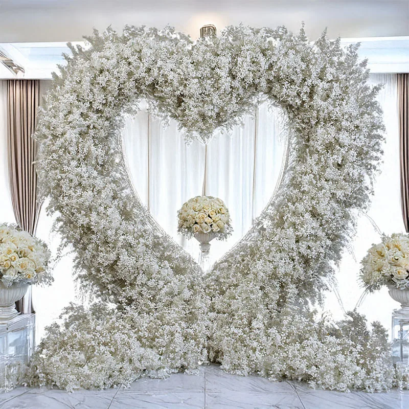 240CM White Starry Sky Double-sided Heart-shaped Floral Arrangement Artificial Flower Arrangement At The Wedding Venue
240CM White Starry Sky Double-sided Heart-shaped Floral Arrangement Artificial Flower Arrangement At The Wedding Venue