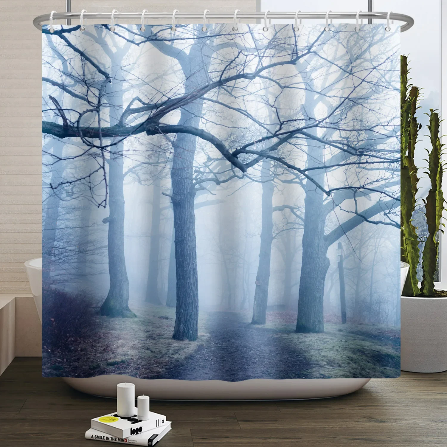 Туманный лес, натуральный пейзаж, занавеска для душа, декоративная занавеска для душа для ванной комнаты, перегородка для ванны, водонепроницаемая ткань с крючками
Туманный лес, натуральный пейзаж, занавеска для душа, декоративная занавеска для душа для ванной комнаты, перегородка для ванны, водонепроницаемая ткань с крючками