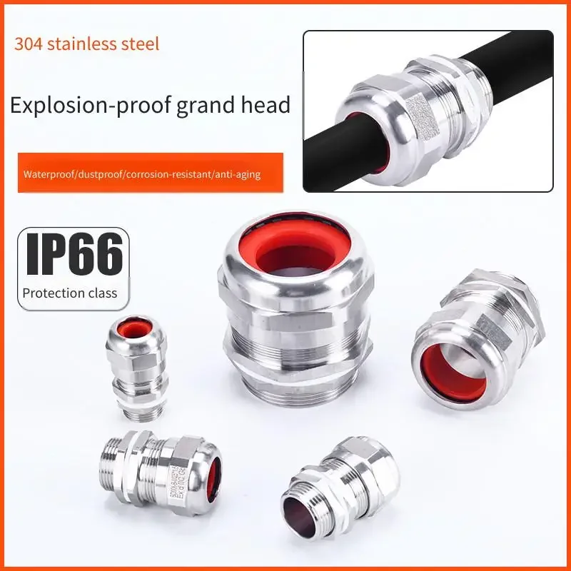 304 stainless steel explosion-proof gland metal cable clamping sealed waterproof joint M20 lock mother stuffing box
304 stainless steel explosion-proof gland metal cable clamping sealed waterproof joint M20 lock mother stuffing box