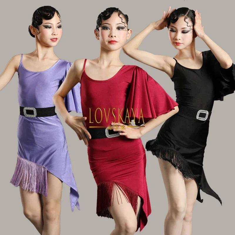 Girls Latin dance competition costumes with suspenders for children Latin dance performances
Girls Latin dance competition costumes with suspenders for children Latin dance performances