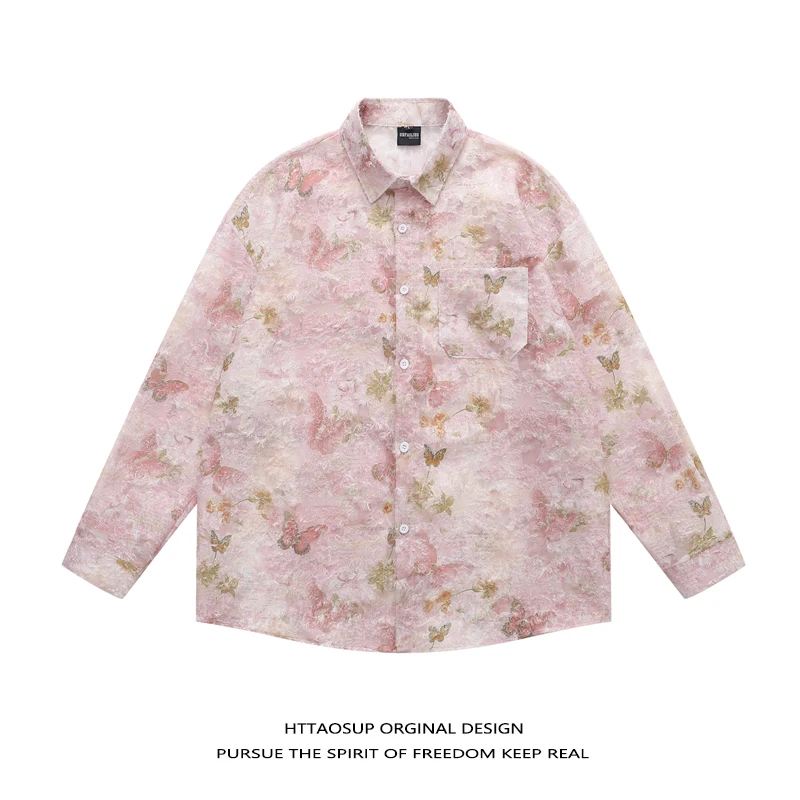 HTTAOSUP Dopaamine Pink Print Long Sleeve Loose Fit Shirt Versatile Stylish Top for Men And Women
HTTAOSUP Dopaamine Pink Print Long Sleeve Loose Fit Shirt Versatile Stylish Top for Men And Women