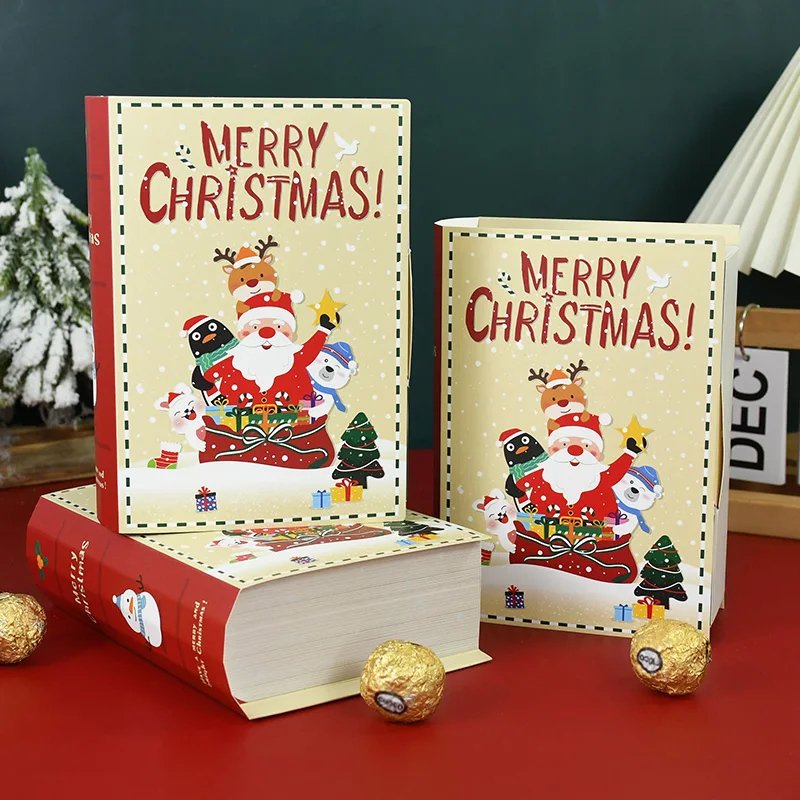 3pcs Santa Claus Book Shape Candy Boxes Merry Christmas Chocolate Cookie Gift Packing Box Xmas Navidad New Year Party Decoration
3pcs Santa Claus Book Shape Candy Boxes Merry Christmas Chocolate Cookie Gift Packing Box Xmas Navidad New Year Party Decoration