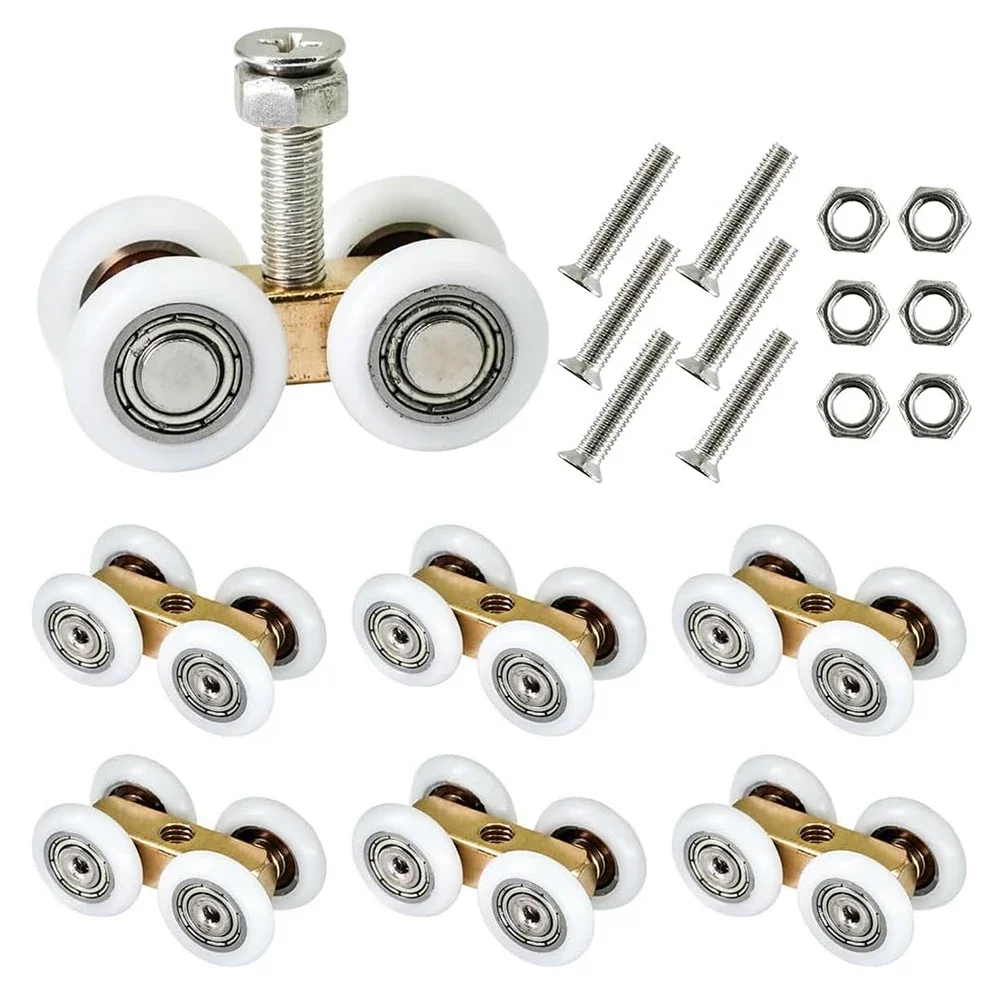4 Wheels Door Hanging Wheels Rail Track Pulley Bearing Wheels Hardware 6pcs Sliding Door Roller Shower Glass Slide Doors Pulley
4 Wheels Door Hanging Wheels Rail Track Pulley Bearing Wheels Hardware 6pcs Sliding Door Roller Shower Glass Slide Doors Pulley