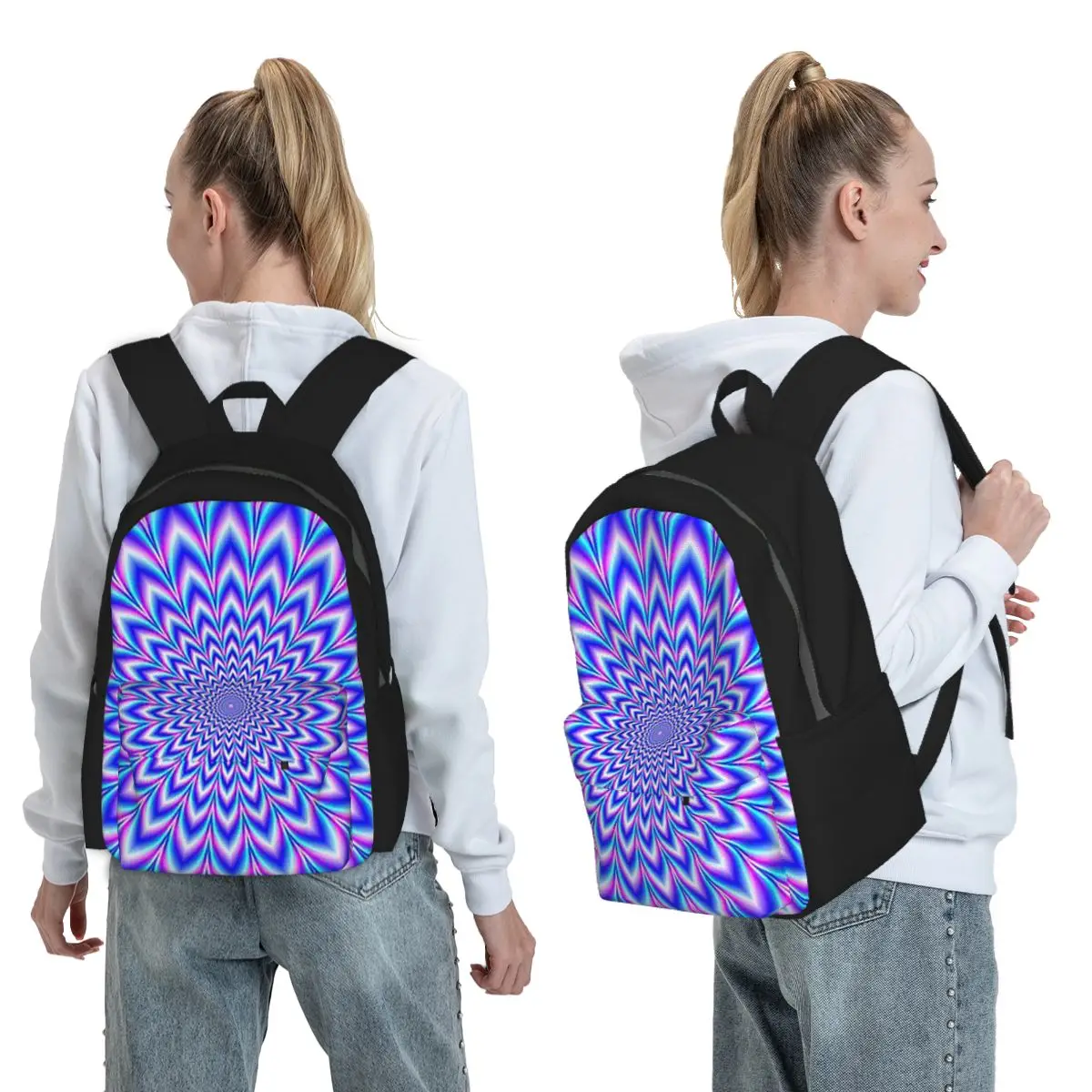 Psychedelic Pulse In Blue And Pink Backpack Student BookBag Children School Bag Laptop Shoulder Bags for Men Women
Psychedelic Pulse In Blue And Pink Backpack Student BookBag Children School Bag Laptop Shoulder Bags for Men Women