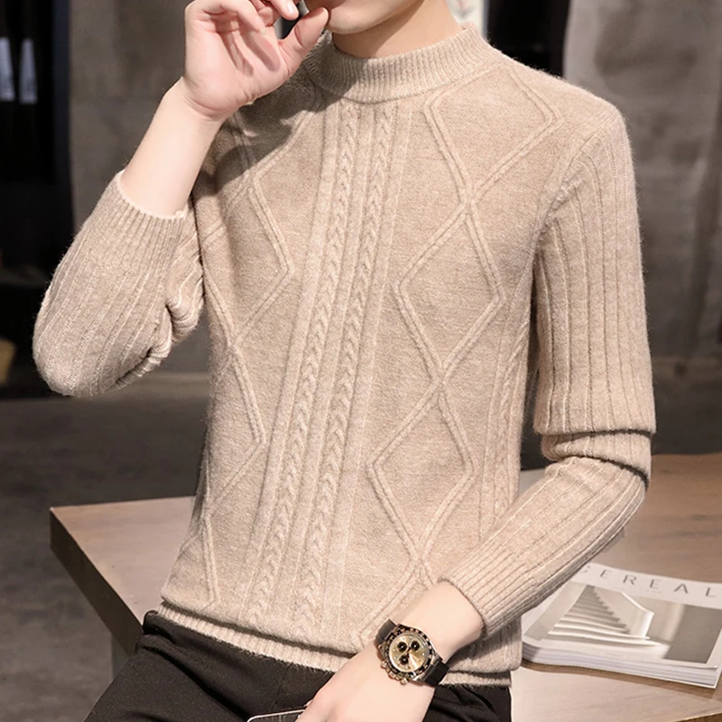 2022 Winter New Men's Mock Neck Sweaters Brand Knitted Pullovers Men Solid Color Casual Male Sweater Autumn Knitwear D37
2022 Winter New Men's Mock Neck Sweaters Brand Knitted Pullovers Men Solid Color Casual Male Sweater Autumn Knitwear D37