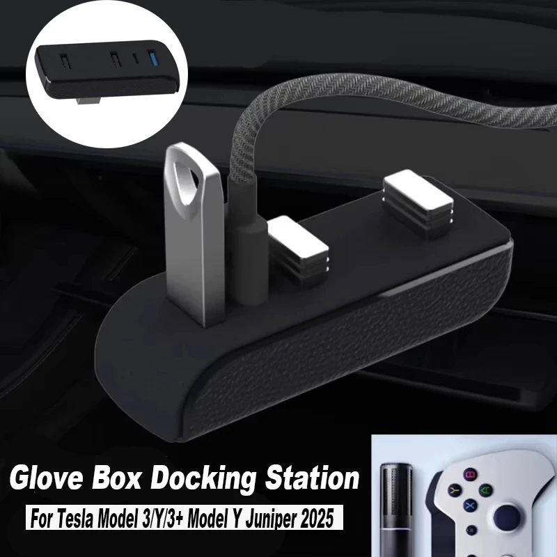 Glove Box Docking Station for Tesla Model 3 Y 3+ Y Juniper USB Hub Ports Car 4-in-1 USB Extender Charger Upgrade Data Transfer
Glove Box Docking Station for Tesla Model 3 Y 3+ Y Juniper USB Hub Ports Car 4-in-1 USB Extender Charger Upgrade Data Transfer
