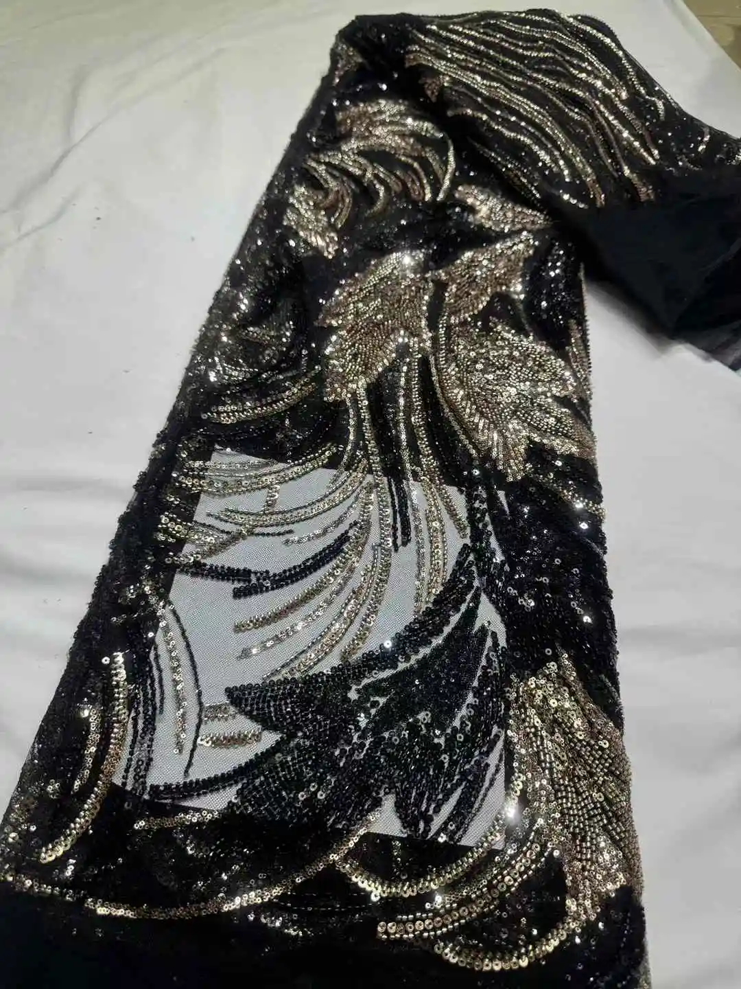 African Heavy Beads Lace Fabric 2025 High Quality Nigerian Sequins Groom Lace French Tulle Fabric For Wedding Party Dress Sewing
African Heavy Beads Lace Fabric 2025 High Quality Nigerian Sequins Groom Lace French Tulle Fabric For Wedding Party Dress Sewing