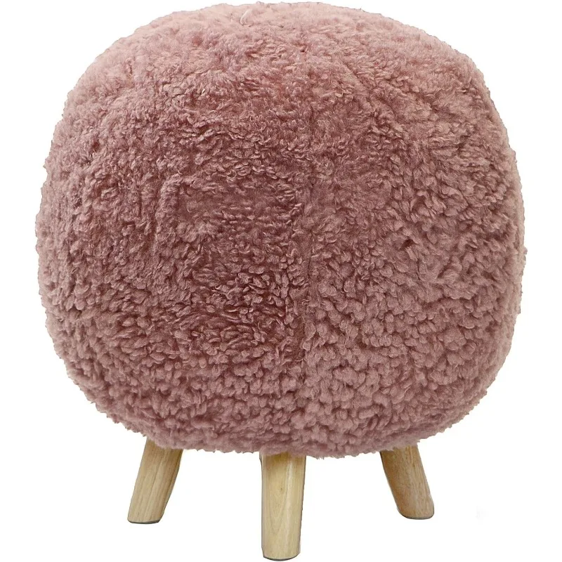 19-In. Seat Height Plush Pink Pouf Ottoman with 4 Spindle Legs, Round Ottoman for Nursery, Bedroom, Vanity, Playroom
19-In. Seat Height Plush Pink Pouf Ottoman with 4 Spindle Legs, Round Ottoman for Nursery, Bedroom, Vanity, Playroom