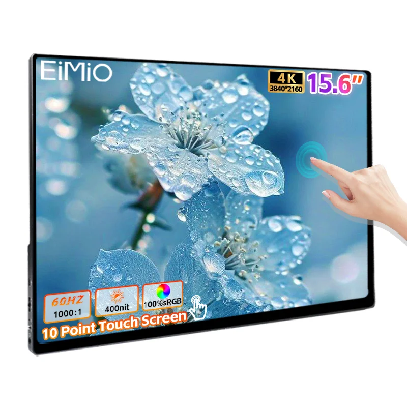 Eimio 15,6-дюймовый UHD 3840*2160P IP S 60 Гц ЖК-дисплей типа C Портативный монитор Сенсорный портретный монитор Сенсорный экран 4k
Eimio 15,6-дюймовый UHD 3840*2160P IP S 60 Гц ЖК-дисплей типа C Портативный монитор Сенсорный портретный монитор Сенсорный экран 4k
