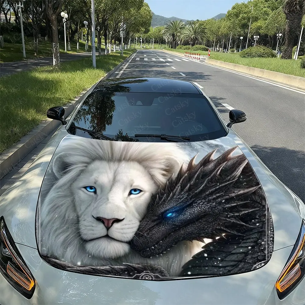 Black Dragon And White Lion Car Hood Wrap Colorful Vinyl Waterproof Sticker For Trucks, Decorative Bonnet Graphics And Auto Acce
Black Dragon And White Lion Car Hood Wrap Colorful Vinyl Waterproof Sticker For Trucks, Decorative Bonnet Graphics And Auto Acce