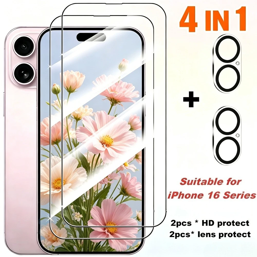 4-in-1 Ultra Clear Screen Protector for iPhone 17 16 15 Pro Max Air 16e 17e Camera Lens Glass for iPhone 14 13 12 Pro 15 14 Plus
4-in-1 Ultra Clear Screen Protector for iPhone 17 16 15 Pro Max Air 16e 17e Camera Lens Glass for iPhone 14 13 12 Pro 15 14 Plus