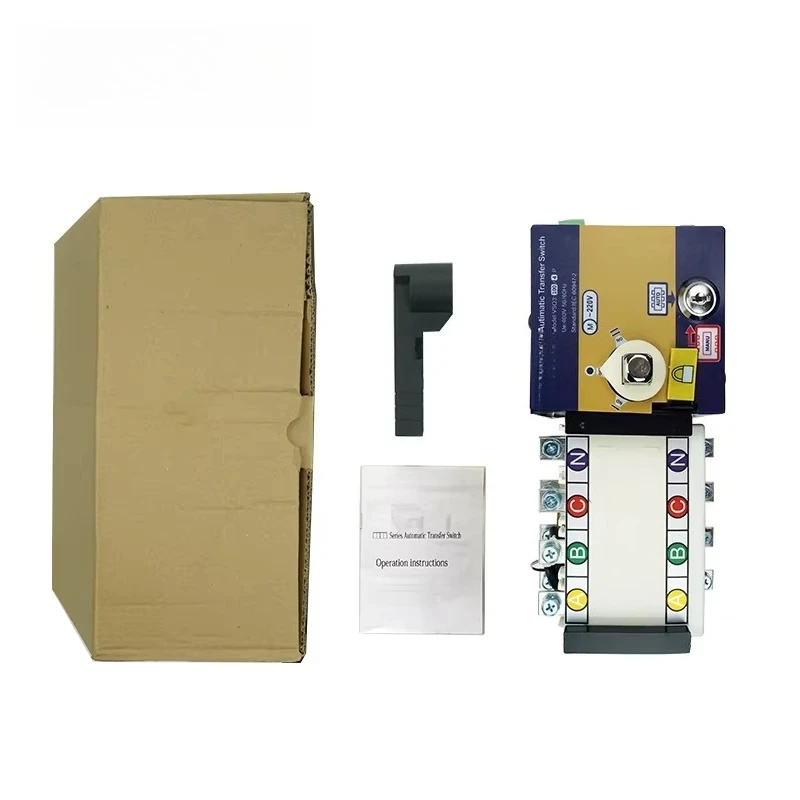 Factory Supply ATS 100A Dual Power Generator ATS VSQ3-100A 4P 4 Poles Generator Changeover Switch
Factory Supply ATS 100A Dual Power Generator ATS VSQ3-100A 4P 4 Poles Generator Changeover Switch