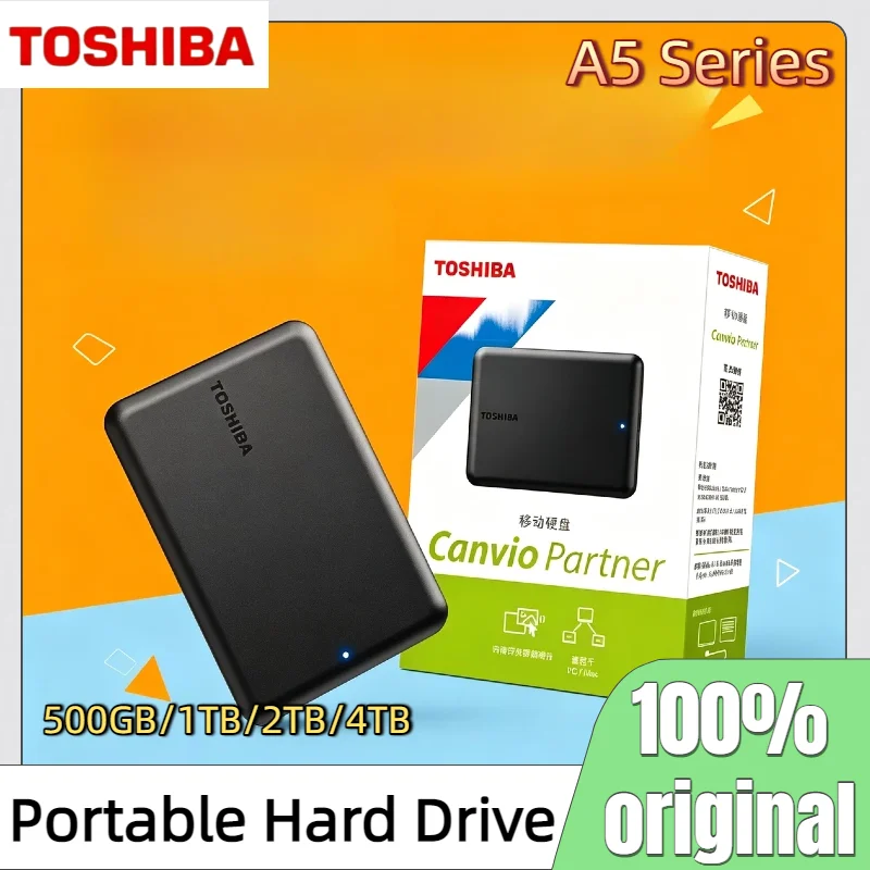 Pro Max Compatible Toshiba A5 Series Small Black Portable Hard Drive USB 3.2 Gen1 High Speed 500GB 1TB 2TB 4TB With Mac
Pro Max Compatible Toshiba A5 Series Small Black Portable Hard Drive USB 3.2 Gen1 High Speed 500GB 1TB 2TB 4TB With Mac