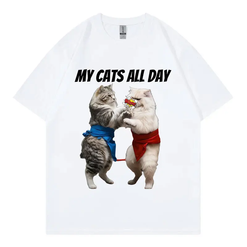 My Cats All Day Meme Funny Graphic T Shirts Summer Casual Cute Short Sleeve T-shirts Men's Women's High Quality Fashion T-shirt 
My Cats All Day Meme Funny Graphic T Shirts Summer Casual Cute Short Sleeve T-shirts Men's Women's High Quality Fashion T-shirt
