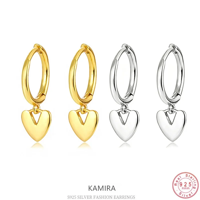 KAMIRA 925 Sterling Silver Love Heart Drop Earrings for Women Smooth Heart Hoops Dainty Minimalist Romantic Piercing Jewelry
KAMIRA 925 Sterling Silver Love Heart Drop Earrings for Women Smooth Heart Hoops Dainty Minimalist Romantic Piercing Jewelry