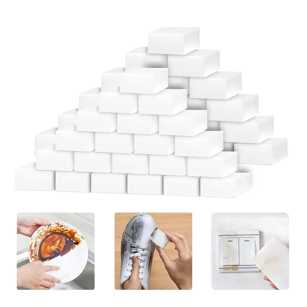 100 Pack Magic Sponges Eraser for Cleaning, Premium Reusable Melamine Sponge Scrubber Foam Cleaning Pads for Kitchen Dishes,
100 Pack Magic Sponges Eraser for Cleaning, Premium Reusable Melamine Sponge Scrubber Foam Cleaning Pads for Kitchen Dishes,