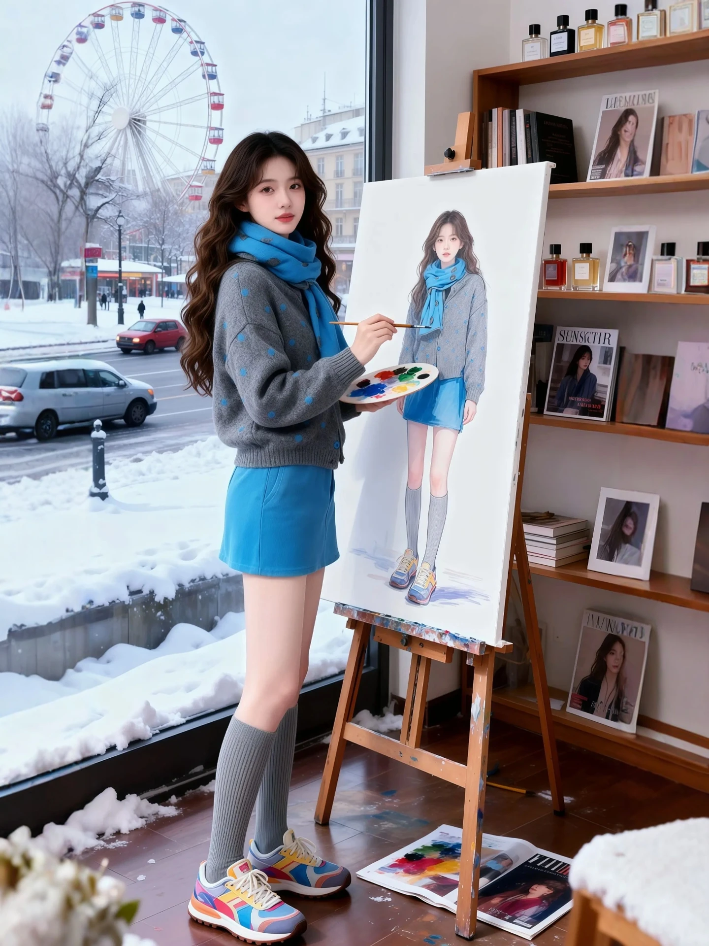 plus Size Winter Knitted Sweater Scarf Skirt Set Women's Korean Sle Lazy Unique Tee Piece Set High Waist Loose Fit Faion
plus Size Winter Knitted Sweater Scarf Skirt Set Women's Korean Sle Lazy Unique Tee Piece Set High Waist Loose Fit Faion