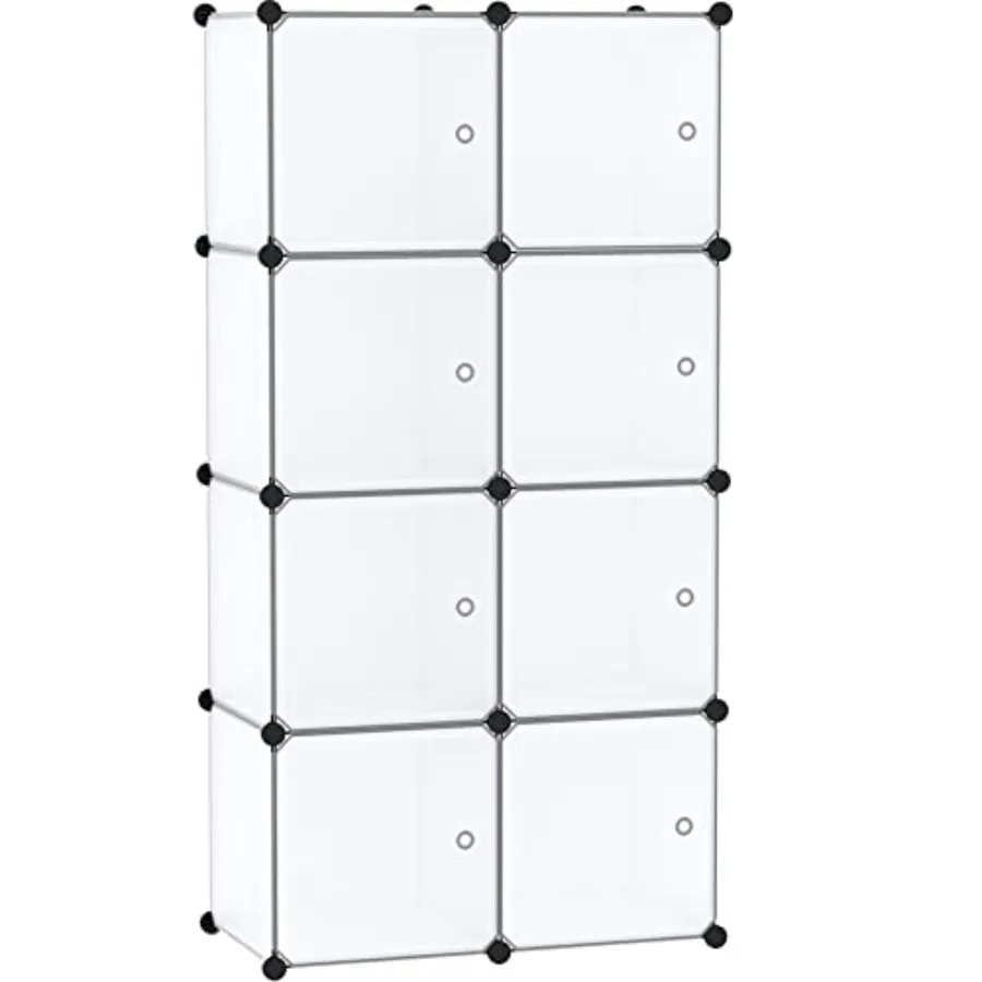 Cube Storage Organizer with Doors, 8-Cube Shelf, Closet Cabinet, DIY Plastic Modular Bookshelf, Storage Shelves Ideal for Bedro
Cube Storage Organizer with Doors, 8-Cube Shelf, Closet Cabinet, DIY Plastic Modular Bookshelf, Storage Shelves Ideal for Bedro