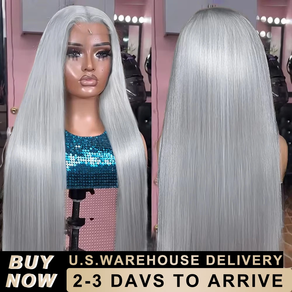 38 Inch Silver Grey Straight Human Hair Wig 13x6 HD Lace Front Wig Pre Plucked 200 Density Brazilian Frontal Hair Wigs For Women
38 Inch Silver Grey Straight Human Hair Wig 13x6 HD Lace Front Wig Pre Plucked 200 Density Brazilian Frontal Hair Wigs For Women