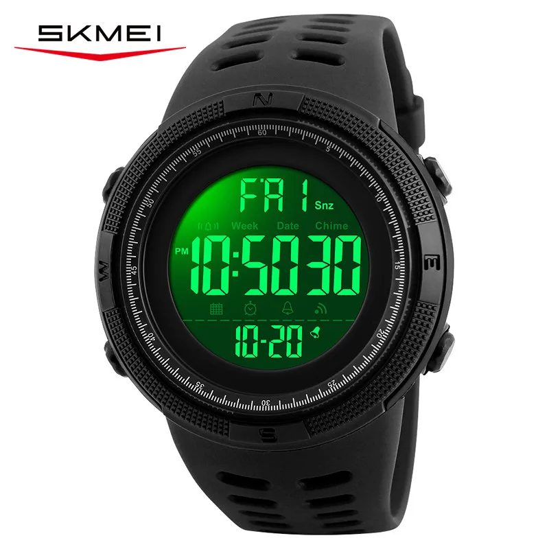 SKMEI мужские часы спортивные цифровые часы большой циферблат светящийся водонепроницаемый будильник многофункциональные военные электронные наручные часы
SKMEI мужские часы спортивные цифровые часы большой циферблат светящийся водонепроницаемый будильник многофункциональные военные электронные наручные часы