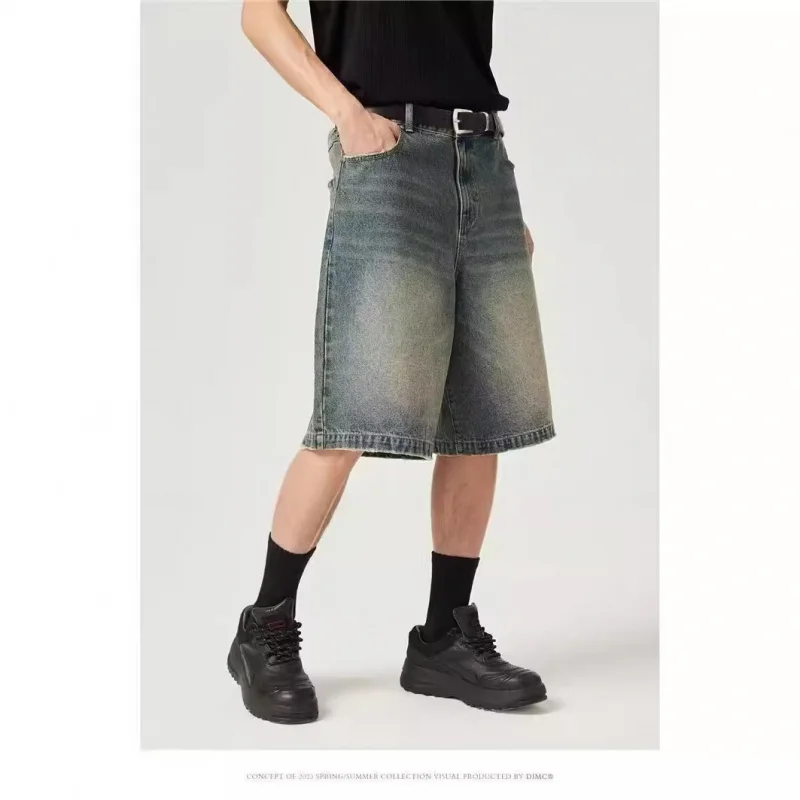Summer Denim Shorts Men's American StylevibeRetro Loose Fashion Brand Street All-Match Cropped Pants
Summer Denim Shorts Men's American StylevibeRetro Loose Fashion Brand Street All-Match Cropped Pants