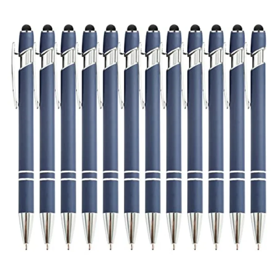 12 Pieces Blue Ballpoint Pen with Stylus Tip, 2 in 1 Stylus Stylish Pen, Premium Metal Stylus Pen for Touch Screens, Black Ink,
12 Pieces Blue Ballpoint Pen with Stylus Tip, 2 in 1 Stylus Stylish Pen, Premium Metal Stylus Pen for Touch Screens, Black Ink,