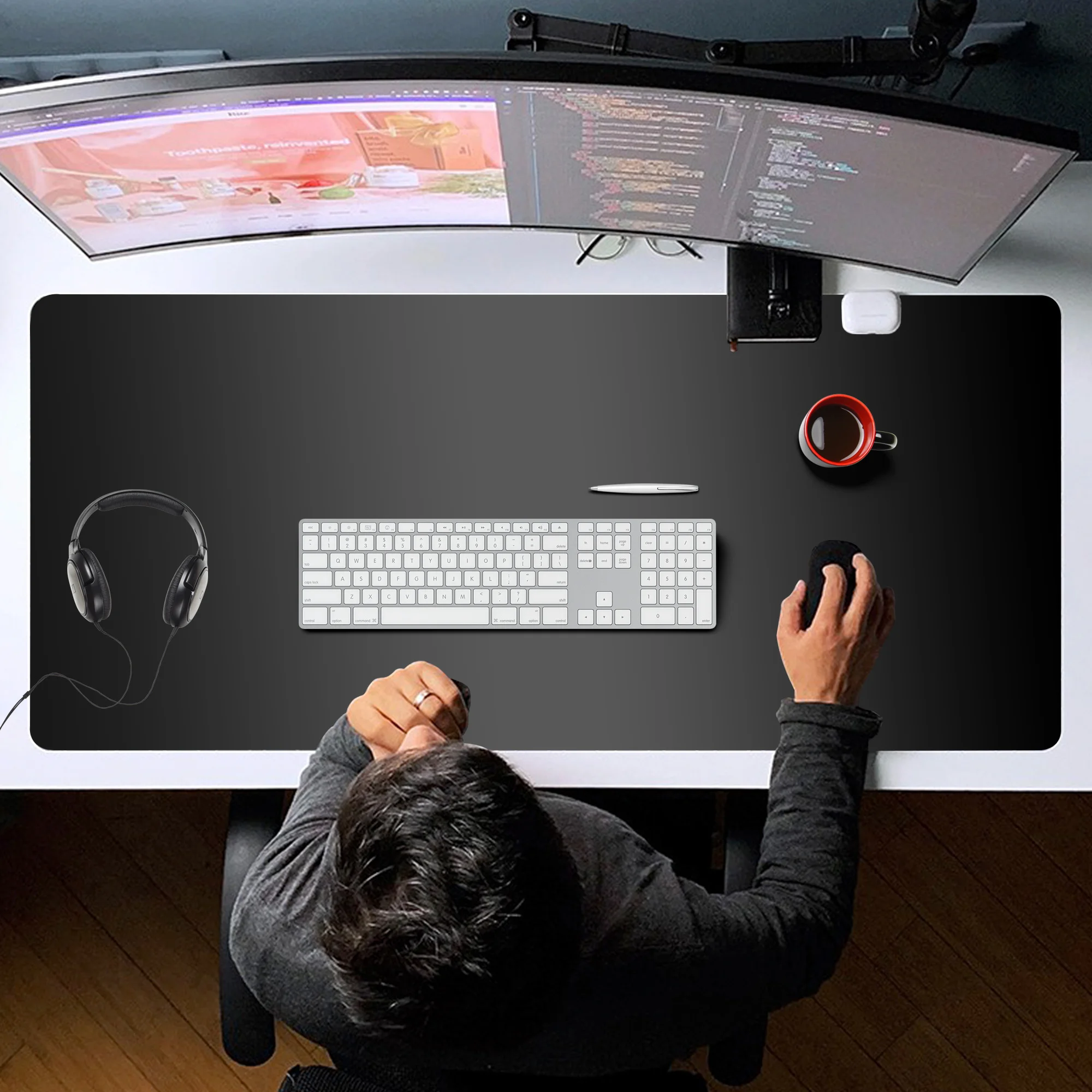 Large Desk Pad - Premium Non-Slip PU Leather Surface, Water and Oil Resistant, Stain-Repellent, Ergonomic Design, Smooth Writing
Large Desk Pad - Premium Non-Slip PU Leather Surface, Water and Oil Resistant, Stain-Repellent, Ergonomic Design, Smooth Writing