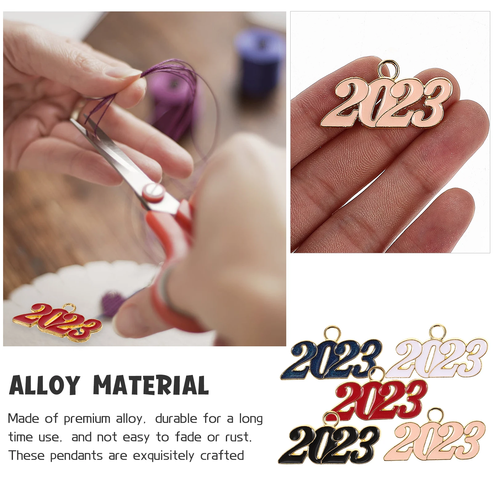 25pcs Colorful Pendants 2023 Alloy Charms Bracelet Key Key Chain Charms Chain Gifts Graduation Accessories Elastic B
25pcs Colorful Pendants 2023 Alloy Charms Bracelet Key Key Chain Charms Chain Gifts Graduation Accessories Elastic B