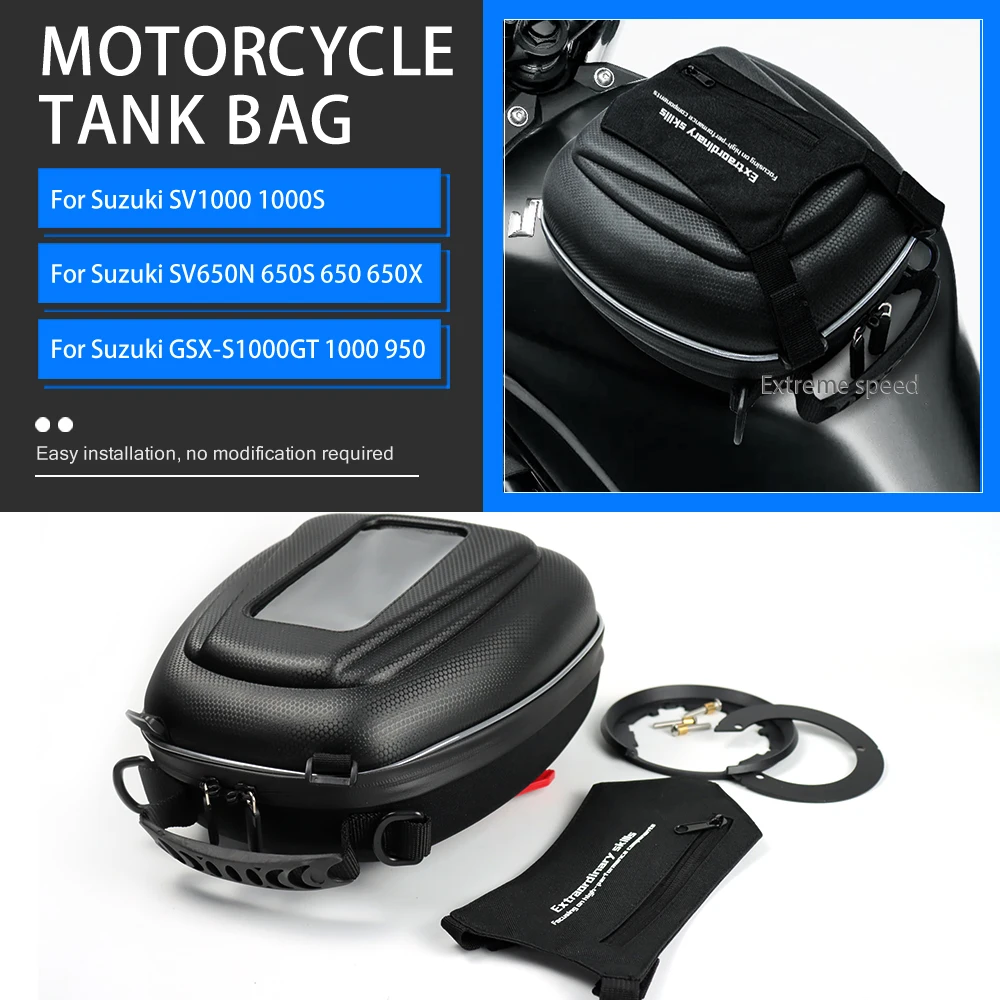 Detachable Tanklock Flange Tank Bag Luggage For SUZUKI SV 650N 650S 650X 1000 S GSX S1000GT S1000 S950 Motorcycle tool bags
Detachable Tanklock Flange Tank Bag Luggage For SUZUKI SV 650N 650S 650X 1000 S GSX S1000GT S1000 S950 Motorcycle tool bags