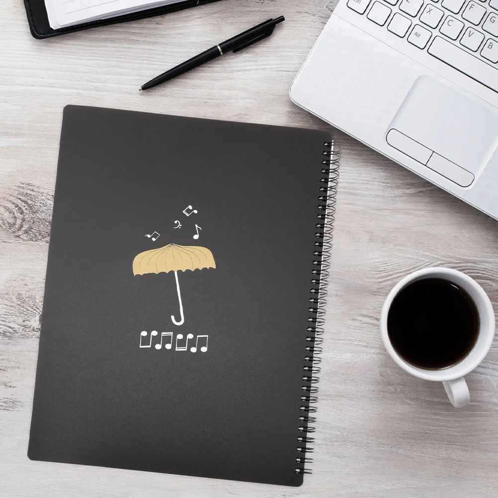 A4 Document Organizer Folder Transparent Insert Pockets Large Capacity Piano Score Folder Music Sheet File Holder Document