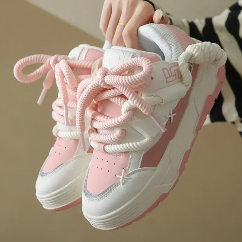 Trendy Women's Men Chunky Sneakers Versatile Casual Thick Soled Board Shoes Female Little White Shoes Walking Shoe Hombre Mujer
Trendy Women's Men Chunky Sneakers Versatile Casual Thick Soled Board Shoes Female Little White Shoes Walking Shoe Hombre Mujer