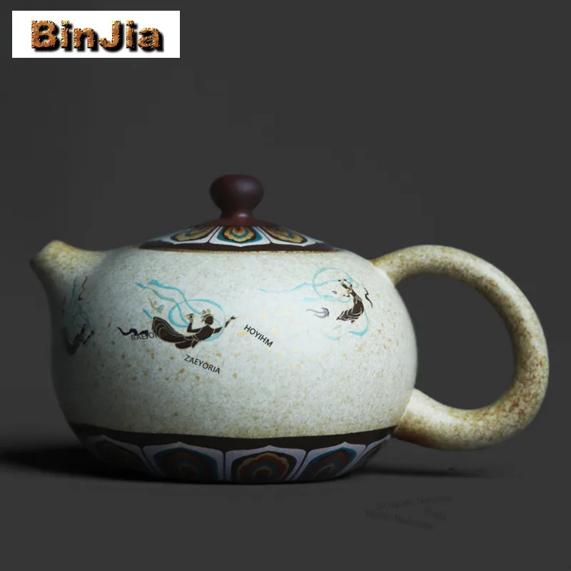 230ml Kiln Fambe Plant Ash Dunhuang Xishi Teapot Retro Tea Infuser Pot Tea Making Kettle With Ball Hole Drinkware Supplies Gifts
230ml Kiln Fambe Plant Ash Dunhuang Xishi Teapot Retro Tea Infuser Pot Tea Making Kettle With Ball Hole Drinkware Supplies Gifts