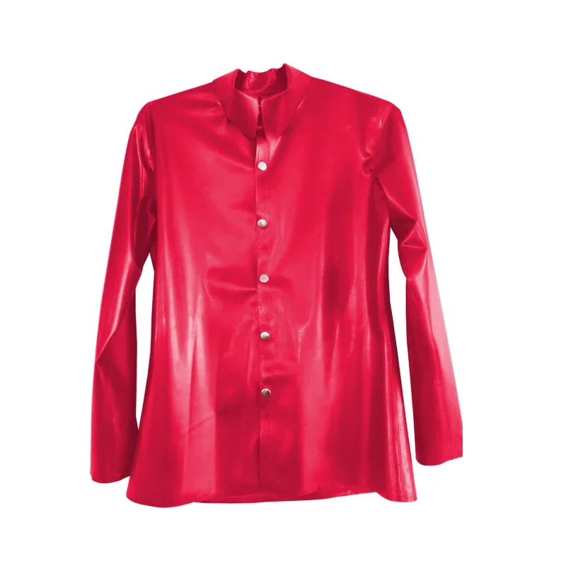 Latex Long Slevees Women Red Top With Button Sexy Tight Shirts Latex Cool Size XS-XXL
Latex Long Slevees Women Red Top With Button Sexy Tight Shirts Latex Cool Size XS-XXL