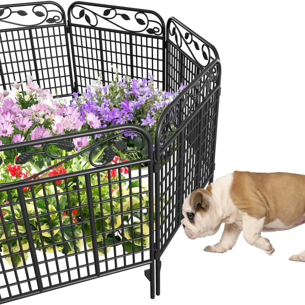 4 Pack Decorative Metal Garden Fences 44in(H)×36in(L)Fence Panel Edging Border Fence
4 Pack Decorative Metal Garden Fences 44in(H)×36in(L)Fence Panel Edging Border Fence