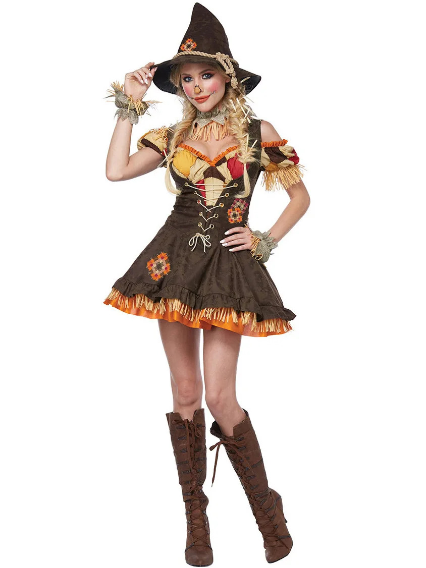 Halloween Witch Costume Clown Witch Stage Performance Outfit the Wizard of Oz Straw Man Play Costume Green Wild Fairy Tale
Halloween Witch Costume Clown Witch Stage Performance Outfit the Wizard of Oz Straw Man Play Costume Green Wild Fairy Tale