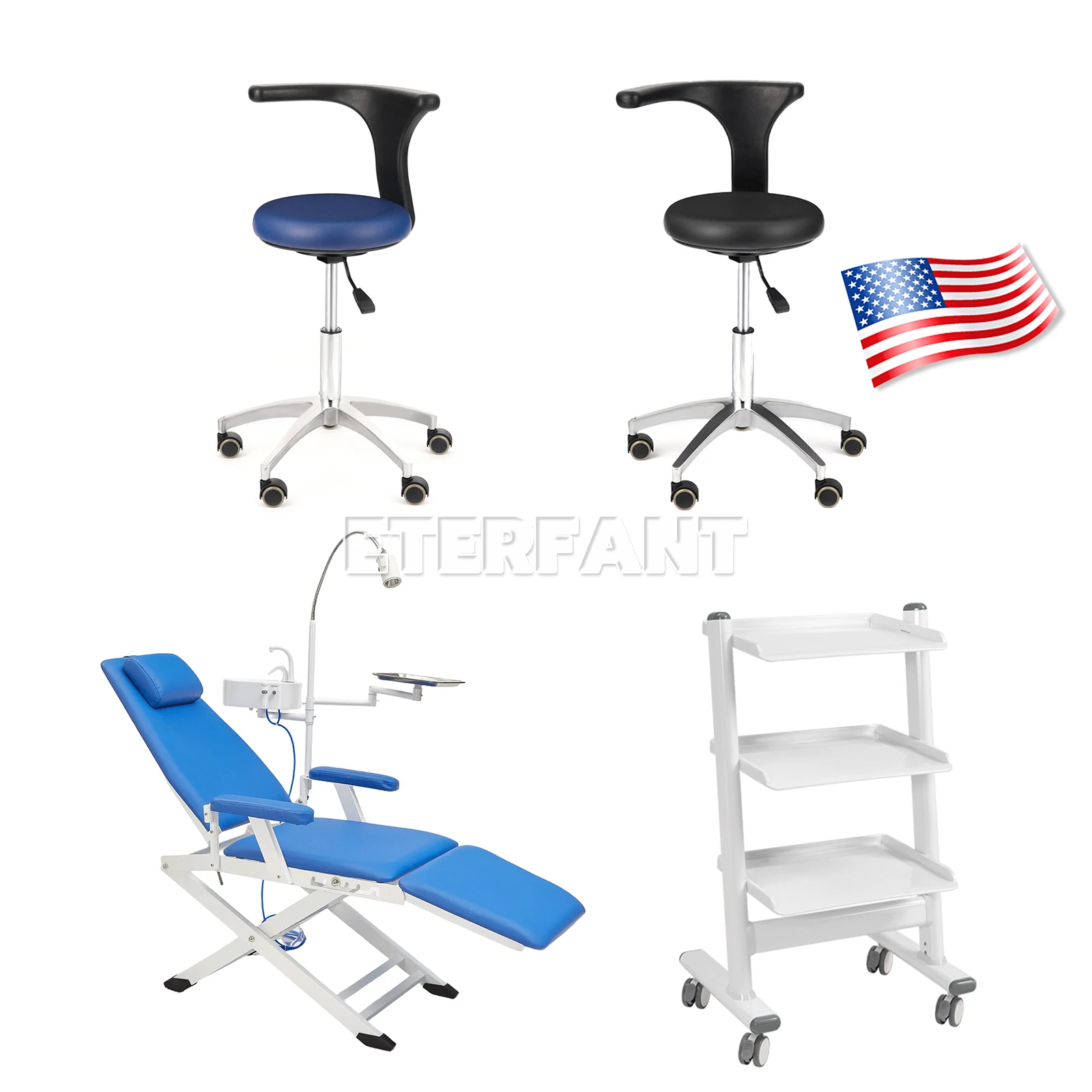 Dental Adjustable Mobile Chair PU/Portable Folding Chair Blue/3 Layer Trolley Cart Tool Mobile ABS Instrument Stand with Socket
Dental Adjustable Mobile Chair PU/Portable Folding Chair Blue/3 Layer Trolley Cart Tool Mobile ABS Instrument Stand with Socket