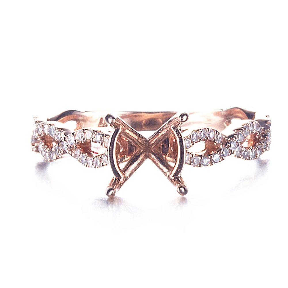 HELON 7-8mm Round Cut Solid 10k Rose Gold Pave Natural Diamonds Semi Mount Engagement Ring Women Wedding Fine Jewelry
HELON 7-8mm Round Cut Solid 10k Rose Gold Pave Natural Diamonds Semi Mount Engagement Ring Women Wedding Fine Jewelry