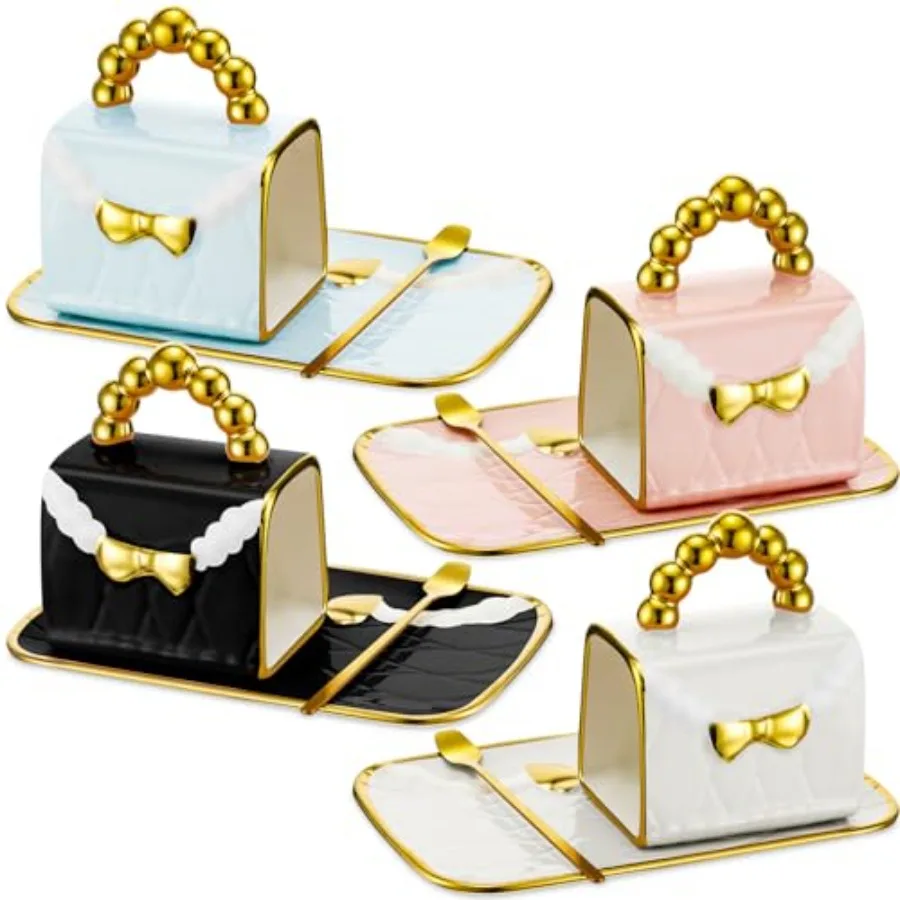 Handbag Coffee Mug Set- 4 Sets Handbag Coffee Mug with Saucer Spoon 10 Oz/ 310 ml - Cute Ceramic Creative Tea Cup for Women Gir
Handbag Coffee Mug Set- 4 Sets Handbag Coffee Mug with Saucer Spoon 10 Oz/ 310 ml - Cute Ceramic Creative Tea Cup for Women Gir
