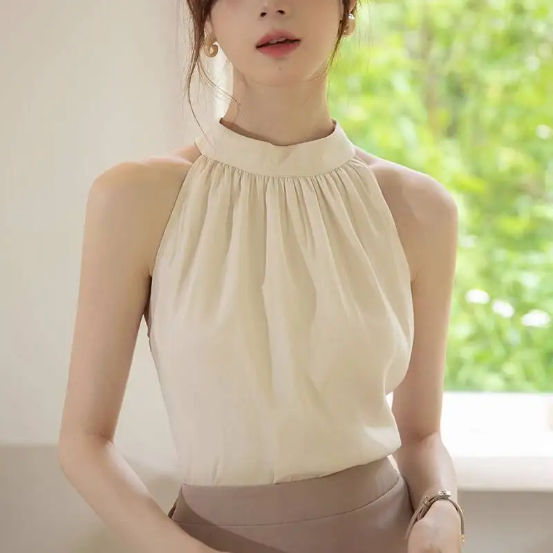 Women's French Style Camisole Vest Outer Wear with Blazer or Inner Layer Heavy Duty Off Shoulder Sleeveless Halter Top
Women's French Style Camisole Vest Outer Wear with Blazer or Inner Layer Heavy Duty Off Shoulder Sleeveless Halter Top