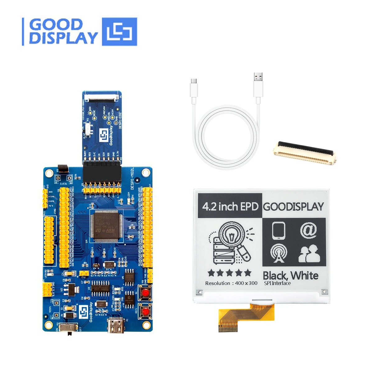 4.2 Inch SPI E-Paper Display 400x300 Resolution SSD1683 E-Ink Module, GDEY042T91
4.2 Inch SPI E-Paper Display 400x300 Resolution SSD1683 E-Ink Module, GDEY042T91