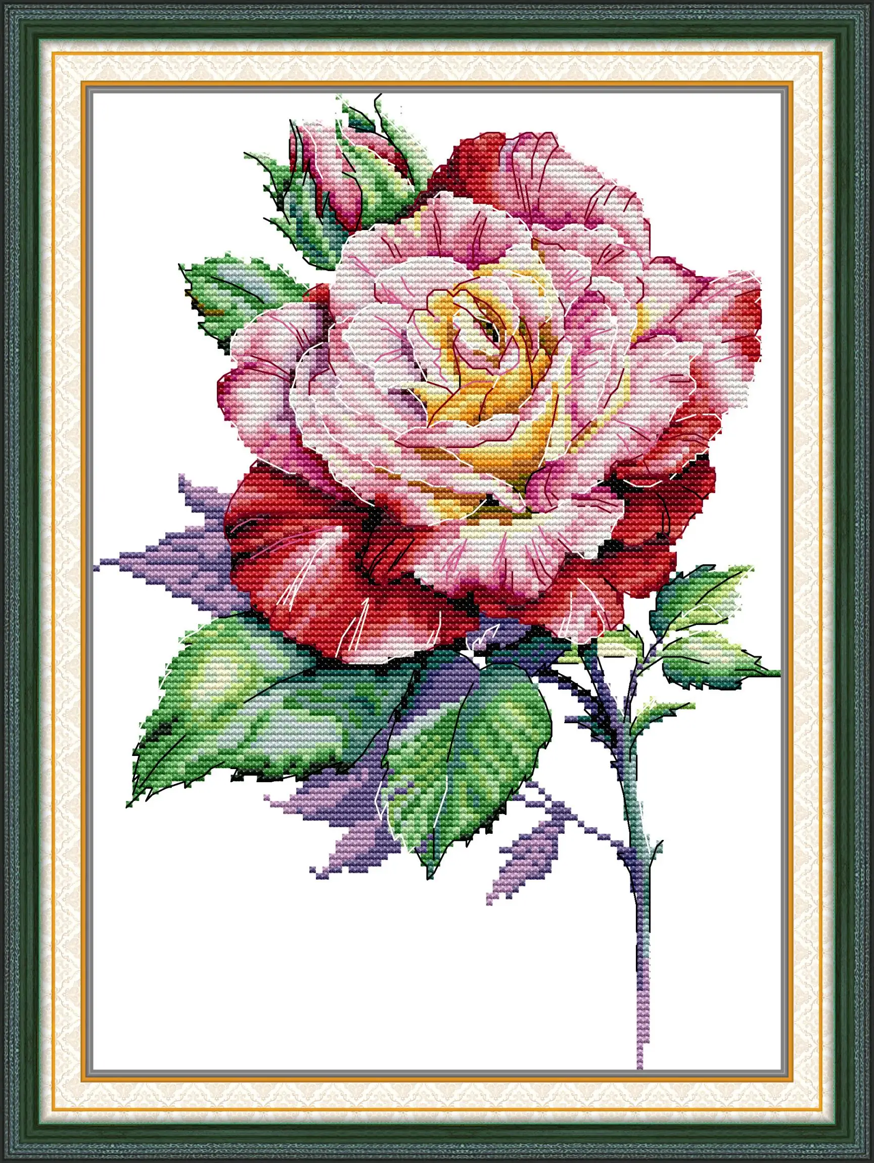 Maydear Full Cross Stitch Kit, 11CT/14CT/16CT/9CT Aida Fabric,DMC Threads Sewing Pattern Embroidery Set-Rose
Maydear Full Cross Stitch Kit, 11CT/14CT/16CT/9CT Aida Fabric,DMC Threads Sewing Pattern Embroidery Set-Rose