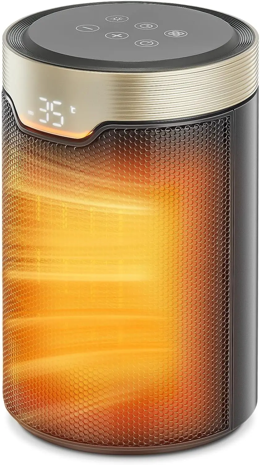 Portable 1500W PTC Space Heater with Thermostat, 24H Timer, Auto-off, 5 Modes for Bedroom, Office, Small Room
Portable 1500W PTC Space Heater with Thermostat, 24H Timer, Auto-off, 5 Modes for Bedroom, Office, Small Room