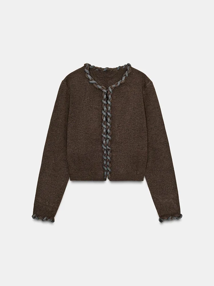 Ele Sweet Interwoven Layer Long Sve Knitted Jaet for Women Autumn 2025 Casual Loose Fit Medium Softn Open Cardigan
Ele Sweet Interwoven Layer Long Sve Knitted Jaet for Women Autumn 2025 Casual Loose Fit Medium Softn Open Cardigan