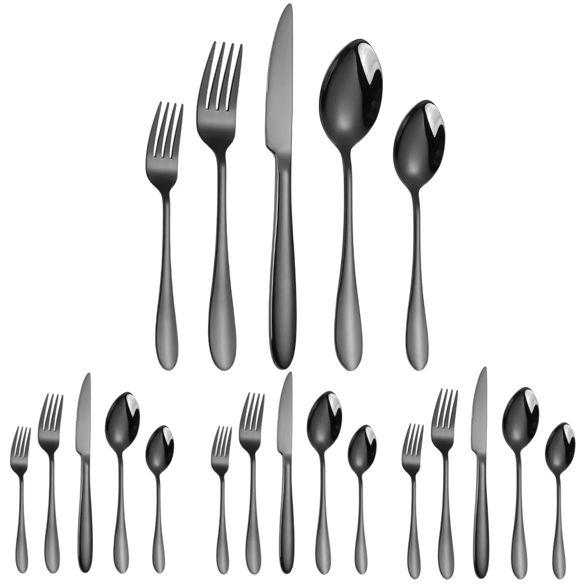 A · HOUSEWARE, набор из 20 черных тяжелых столовых приборов на 4 человека, набор посуды из нержавеющей стали, элегантный набор столовых приборов для кухни
A · HOUSEWARE, набор из 20 черных тяжелых столовых приборов на 4 человека, набор посуды из нержавеющей стали, элегантный набор столовых приборов для кухни