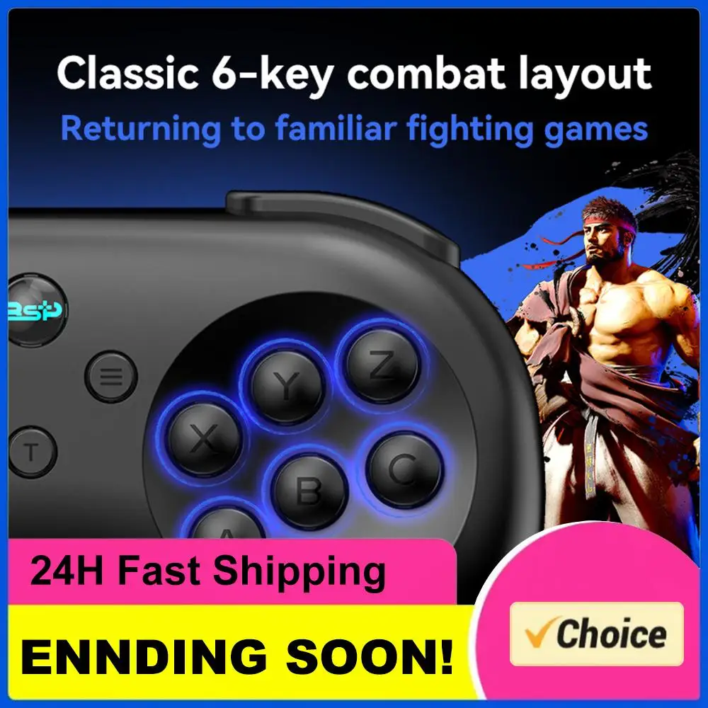 Six Button Gaming Controller Anti-Drift Hall Effect Gamepad Joypad with Turbo 800mAh Rechargeable for Switch Console Windows PC
Six Button Gaming Controller Anti-Drift Hall Effect Gamepad Joypad with Turbo 800mAh Rechargeable for Switch Console Windows PC