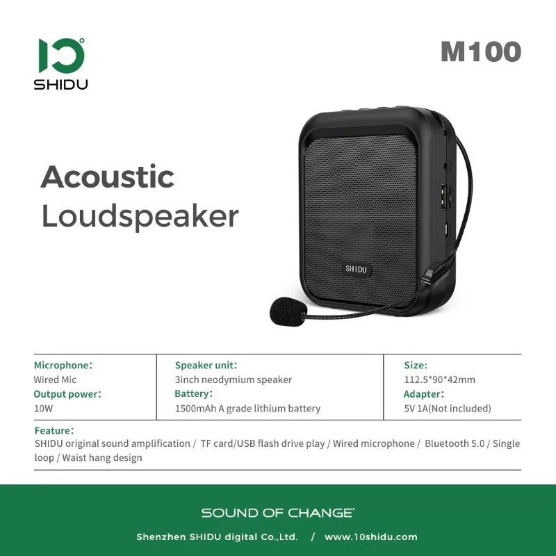 SHIDU M100 обучающий проводной громкоговоритель, портативный маленький мини Bluetooth динамик, большой звук, мощный плеер с поддержкой TF-карты, U-диск
SHIDU M100 обучающий проводной громкоговоритель, портативный маленький мини Bluetooth динамик, большой звук, мощный плеер с поддержкой TF-карты, U-диск